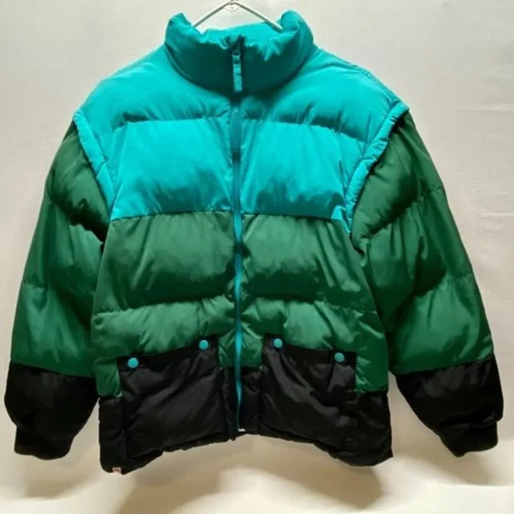 Lego x‎ Target Collection Puffer Jacket Convertible Vest Youth XL Green Stripe
